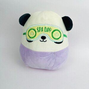 Squishmallows Spa Day Stanley the Panda Wellness Squad 7 inch Plush EUC Kellytoy